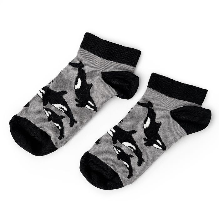 Orca Socks | Trainer Socks | Grey Socks | Ocean Socks