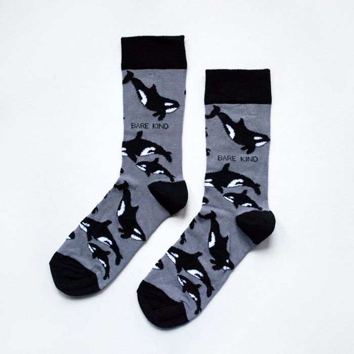 Orca Socks | Kids Bamboo Socks | Grey Socks | Ocean Socks