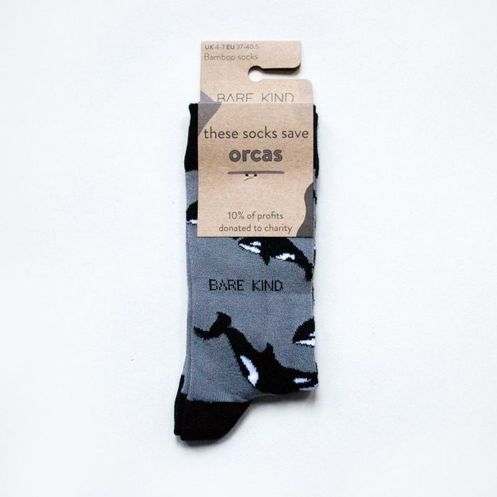 Orca Socks | Kids Bamboo Socks | Grey Socks | Ocean Socks