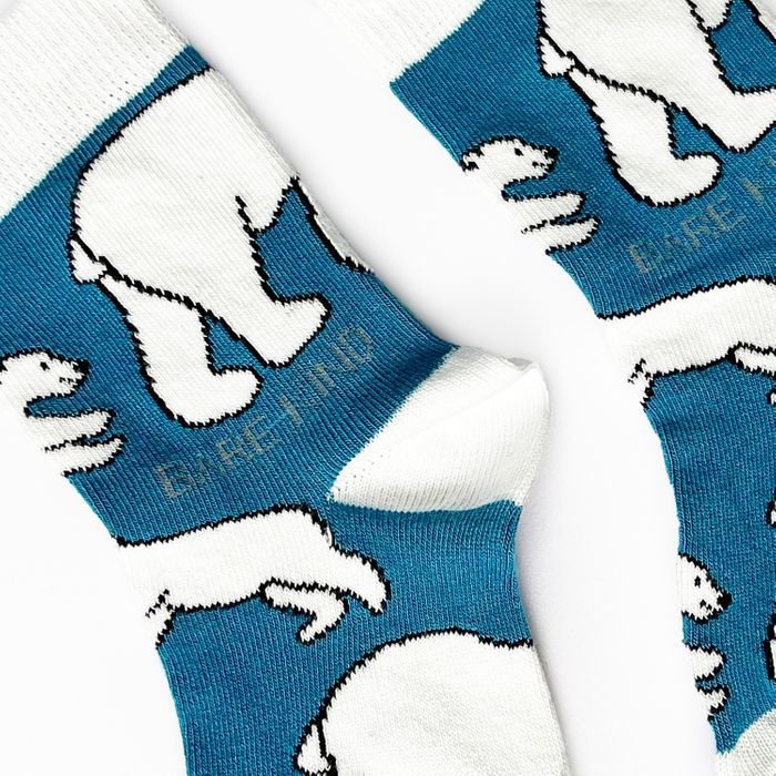 Polar Bear Socks | Kids Bamboo Socks | Blue Socks