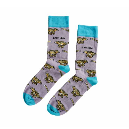Cheetah Socks | Bamboo Socks | Purple Socks | Safari Socks