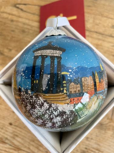 Edinburgh hand painted bauble gift