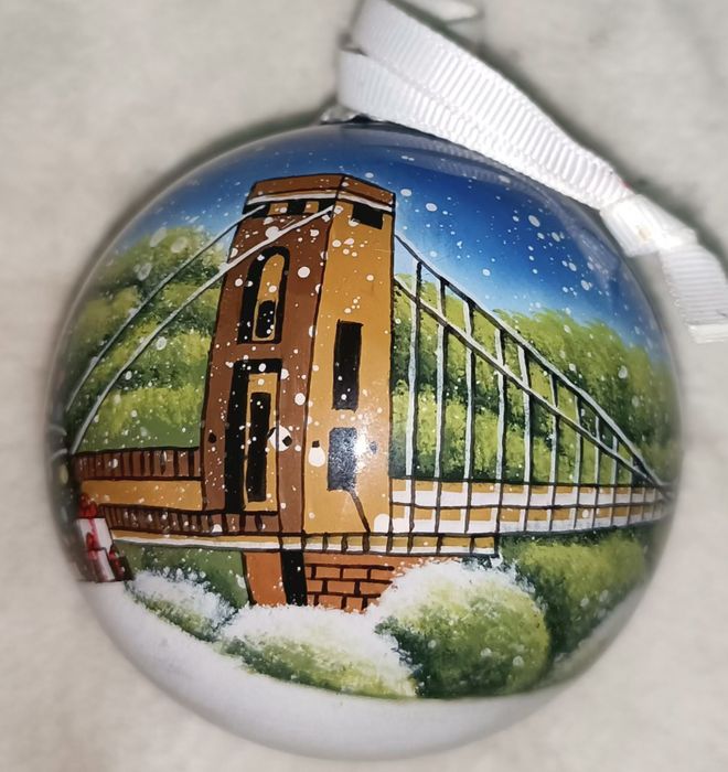 Hand painted landmark baubles