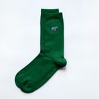 Elephant Socks | Ribbed Bamboo Socks | Emerald Green Socks