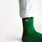 Elephant Socks | Ribbed Bamboo Socks | Emerald Green Socks