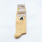 Gorilla Socks | Ribbed Bamboo Socks | Yellow Socks