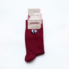 Panda Socks | Ribbed Bamboo Socks | Ruby Red Socks