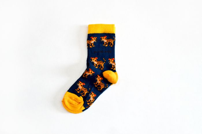 Leopard Socks | Child Bamboo Socks | Navy Socks
