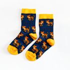 Leopard Socks | Child Bamboo Socks | Navy Socks