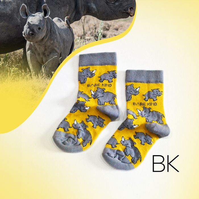 Rhino Socks | Kids Bamboo Socks | Mustard Yellow Socks