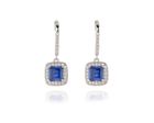 Cachet Idola Earrings Tanzanite CZ Platinum Plated