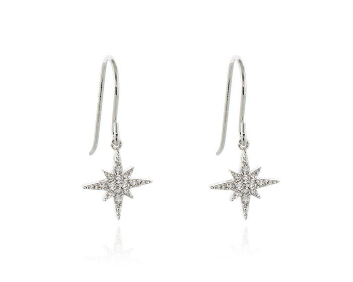 Cachet  North Star FW Earrings plated in Rhodium