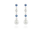 Cachet Inge Earrings Pearl and CZ Rhodium Plated