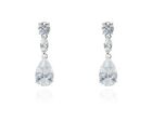 Cachet Maxine Earrings CZ,  Rhodium Plated