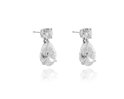 Cachet Shade Earrings  Rhodium Plated