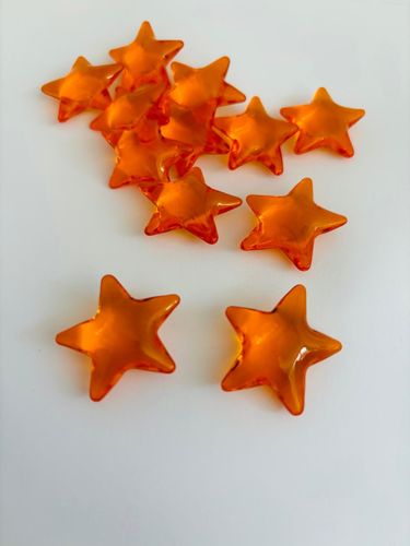 200 x Orange Coloured Star Bath Pearls