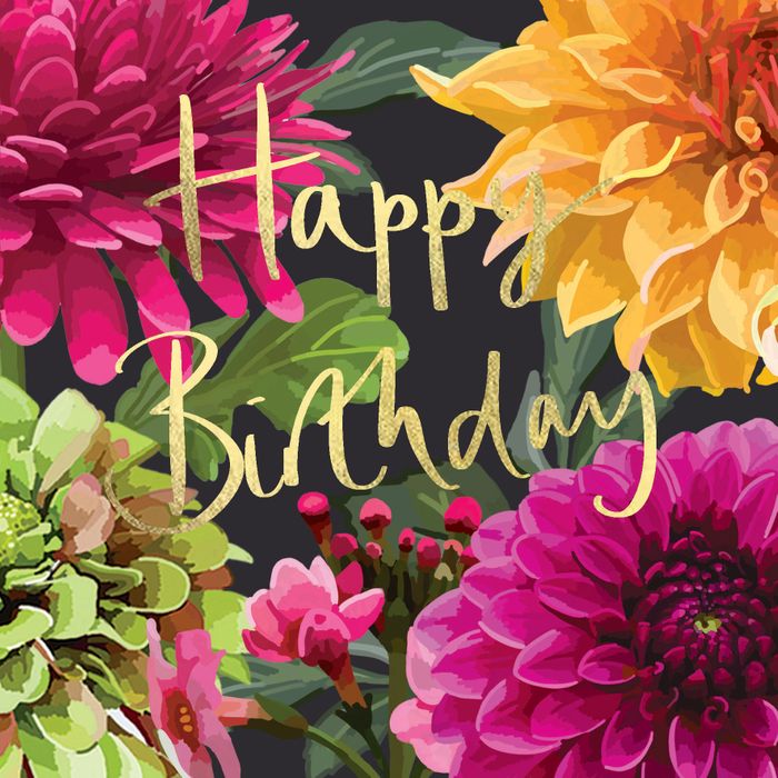 Botanical Golds - Dahlias - Gold Foiled