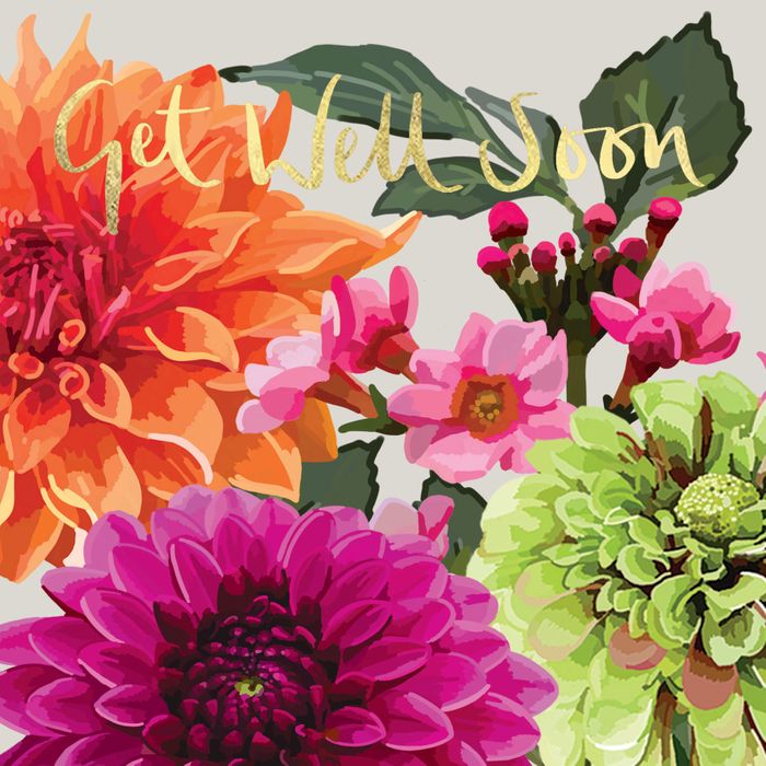 Botanical Golds - Dahlias - Gold Foiled