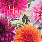 Botanical Golds - Dahlias - Gold Foiled