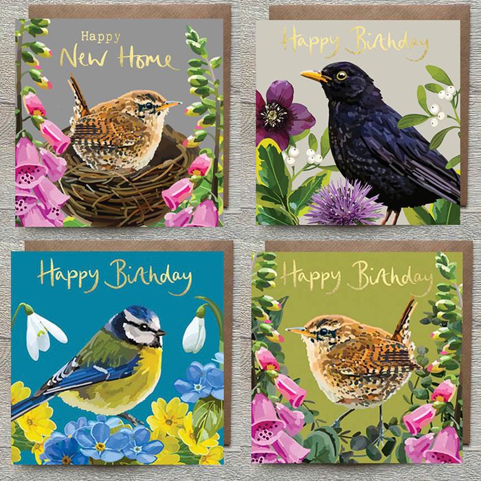 British Birds - Gold Foiled
