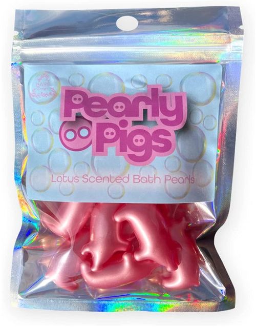 10 x Pig Shaped Bath Pearls - Lotus scented