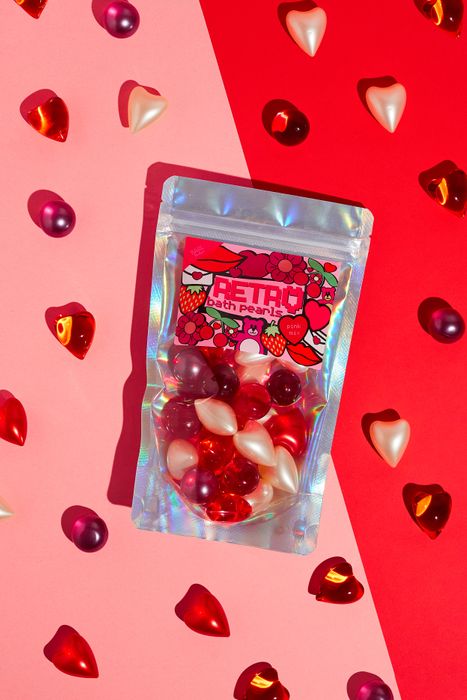 30 x Retro Bath Pearls - Pink Edition