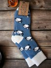 Cornflower Sheep Socks - Rib & Cuff