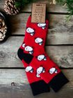 Red Sheep Socks - Rib & Cuff