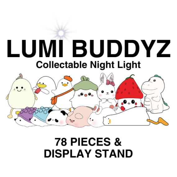 Lumi Buddyz Set With Display Stand - 78pcs