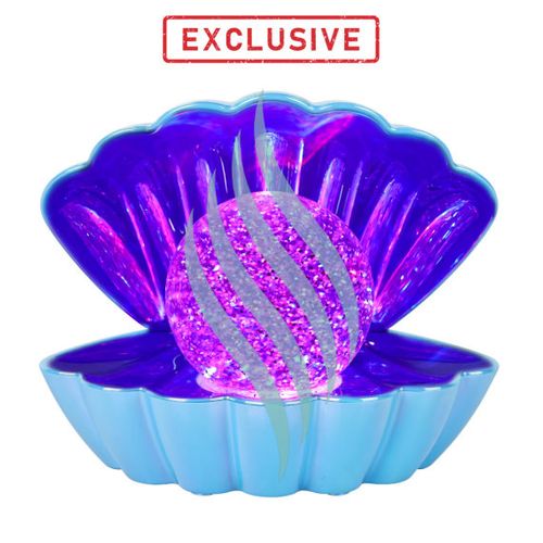 Blue Pearl - Colour Changing LED Clam with Glitter Pearl