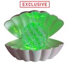 White Pearl - Colour Changing LED Clam with Glitter Pearl