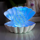 White Pearl - Colour Changing LED Clam with Glitter Pearl