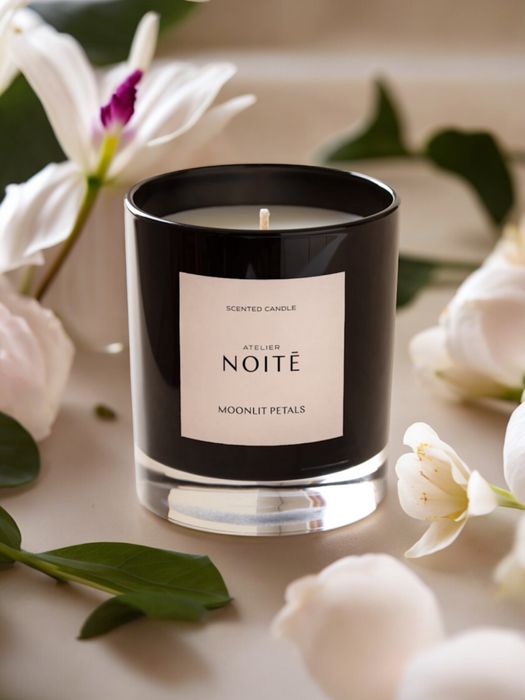 Moonlit Petals Candle