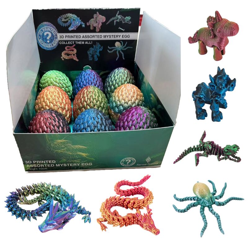 3D Printed Assorted 9pcs Mystery Egg