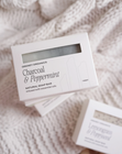 Organic soap bar - Charcoal and peppermint