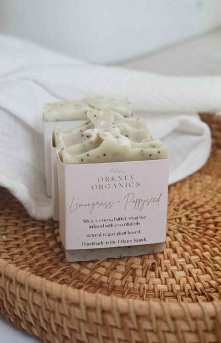 Organic soap bar - Lemongrass and poppyseed