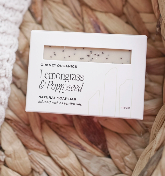 Organic soap bar - Lemongrass and poppyseed
