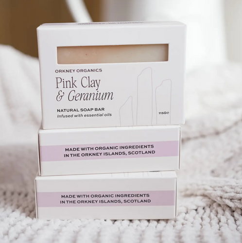 Organic soap bar - Pink clay and geranium