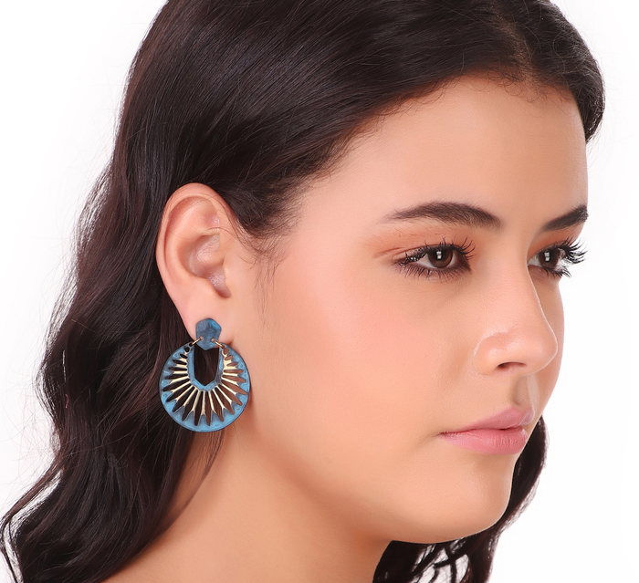 Naazia earrings, blue