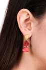 Calina earrings, berry