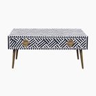 Sienna Sleek Two Drawer Bone Inlay Coffee Table