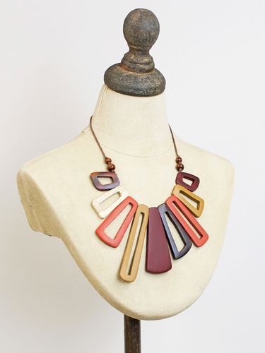 Wooden Kasandra Necklace - Autumn Mix