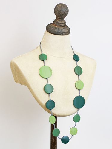 Wooden Tonal Necklace - Green