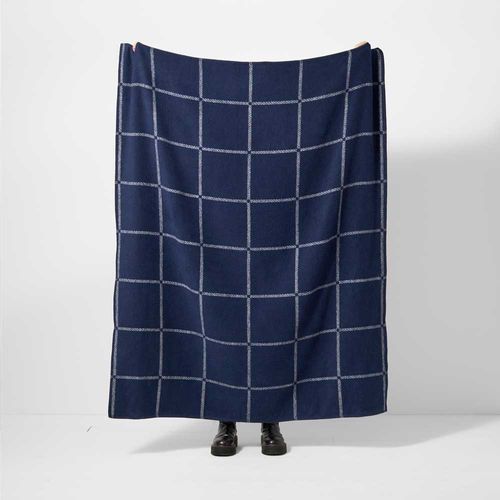 Skye Check Small Recycled Cotton Throw - Ian Mankin