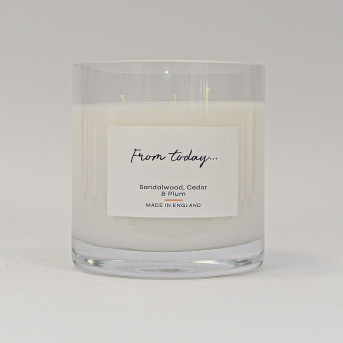 Sandalwood, Cedar & Plum Candle (Three Wick)