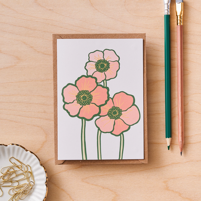 Poppies greetings card - Illustrations of nature