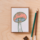 Mushroom greetings card - Illustrations of nature