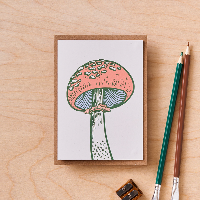 Mushroom greetings card - Illustrations of nature
