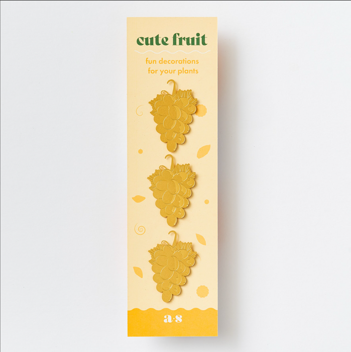 Cute Fruit Grape, set of 3 decorations