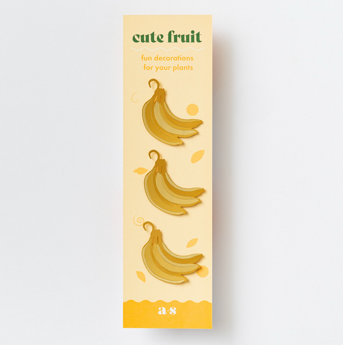 Cute Fruit Banana set of 3 decorations